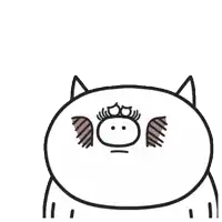 a cartoon drawing of a cat with a speech bubble that says ' i 'm sorry ' on it