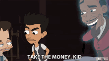 Take The Money Kid Whisper GIF