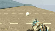 a video game with the number 100 on the bottom left