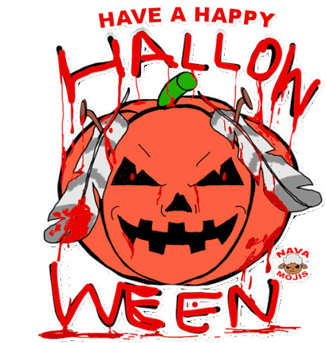 Navamojis Halloween Navapumpkin Sticker - Navamojis Halloween Navapumpkin Happy Hallow Ween Stickers