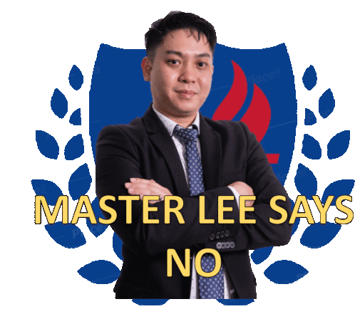 Arms Crossed Master Lee Says No Sticker - Arms Crossed Master Lee Says No No Stickers