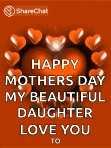 happy mother 's day my beautiful daughter love you to