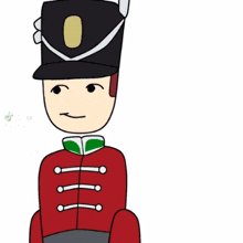 a hand is feeding a nutcracker a spoon of soup .