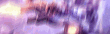 a purple background with a blurred image of a person