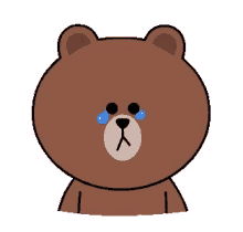 brown and cony crying tears