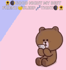 Brown Texting Cony Brown Line GIF - Brown Texting Cony Brown Line Line Friends GIFs
