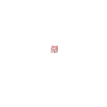 a red and white cube with a pattern of skulls