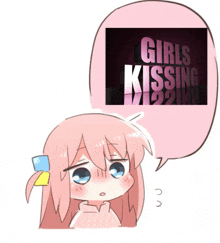 Girls Kissing Bocchi GIF