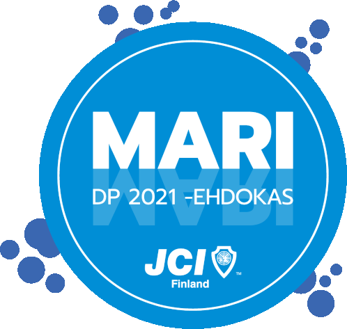 Mari Jci Finland Dp Candidate Logo Junior Chamber Sticker - Mari Jci Finland Dp Candidate Logo Junior Chamber Election Stickers