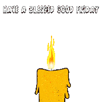 a penguin is holding a candle in front of a cross with the words have a blessed good friday