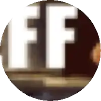 a blurry picture of the letter f in a white circle