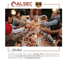 a group of people toasting at a table with alsec written on the top