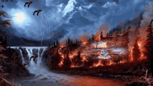 Forest Fire Nature GIF - Forest Fire Nature Lightning GIFs