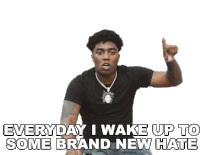 Everyday I Wake Up To Some Brand New Hate Fredo Bang Sticker - Everyday I Wake Up To Some Brand New Hate Fredo Bang Top Song Stickers