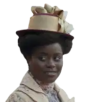 a woman wearing a hat with a bow on it