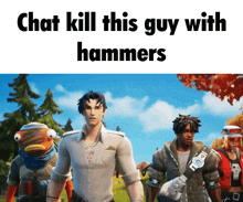 Fortnite Kill This Guy With Hammers GIF - Fortnite Kill This Guy With Hammers Chat GIFs
