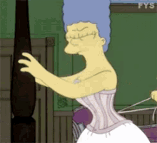 Corset Simpsons GIF - Corset Simpsons Dressing GIFs