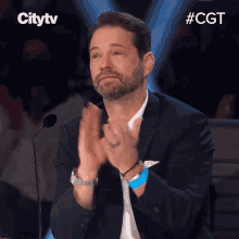 Clap Jason Priestley GIF - Clap Jason Priestley Canadas Got Talent GIFs