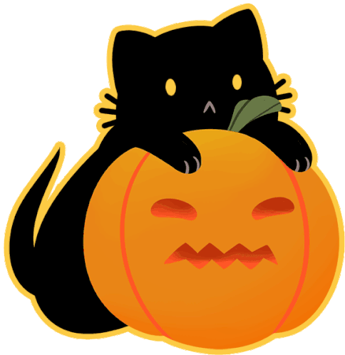 Cat Halloween Sticker - Cat Halloween Kitty - Discover & Share GIFs