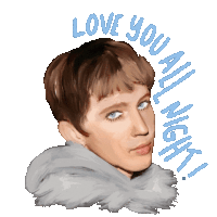 a picture of a woman with the words baby i can love you night