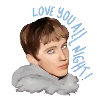 a picture of a woman with the words baby i can love you night