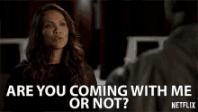 Are You Coming With Me Or Not Lesley Ann Brandt GIF - Are You Coming With Me Or Not Lesley Ann Brandt Mazikeen GIFs