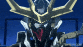 a close up of a robot with a gifrun.com watermark