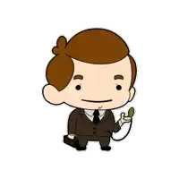 a man in a suit and tie is holding a pocket watch