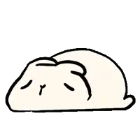 a cartoon drawing of a rabbit with big eyes and a y on its face .