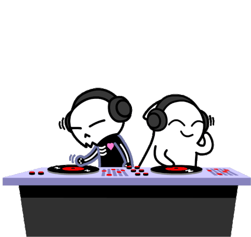 Music On Ghost Sticker - Music On Ghost Dj Ghost Stickers