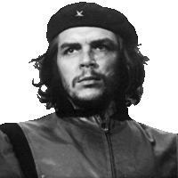 che guevara wearing a black hat with a star on it