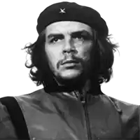che guevara wearing a black hat with a star on it