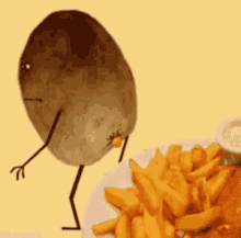 Shittin Potato Fries GIF - Shittin Potato Potato Fries GIFs