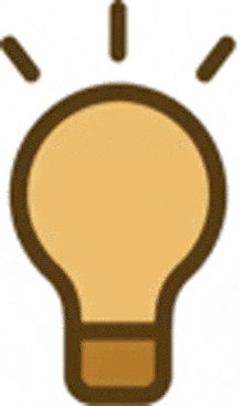 a light bulb with two rays coming out of it