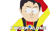 I Work Alone Jack Brolin Sticker - I Work Alone Jack Brolin Captain Hindsight Stickers