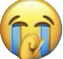 a crying emoji with tears coming out of its eyes .