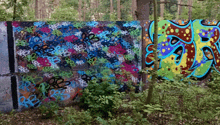 a wall with graffiti on it including the letters rb