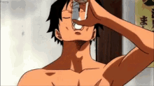 Luffy Drink GIF - Luffy Drink Satisfied GIFs