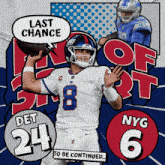 an advertisement for a football game between the ny giants and the lions