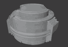 a 3d model of a cylindrical object with a circle on top of it