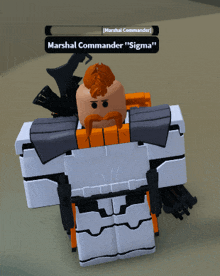 marshal commander " sigma " is shown on a robot