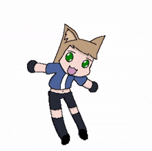 a pixel art drawing of a girl with a cat ear