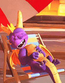 Spyro Sleep GIF - Spyro Sleep Beach Chair GIFs
