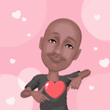 guy boy animated cute heart