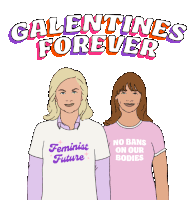 Galentines Forever Womensmarch Sticker - Galentines Forever Womensmarch Feminist Future Stickers