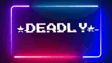 neon deadly text glitch animated text