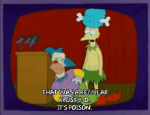 Krusty The Clown Its Poison GIF - Krusty The Clown Its Poison The Simpsons GIFs