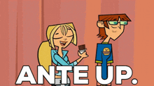 total drama island bridgette ante up pay up pay