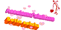 a pink and orange graphic that says assalamu 'alaikum setia selalu