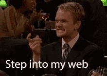Step Into My Web Come Here GIF - Step Into My Web Come Here Barney GIFs